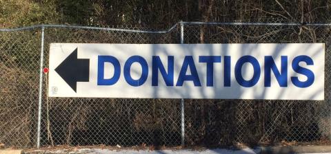 donation sign